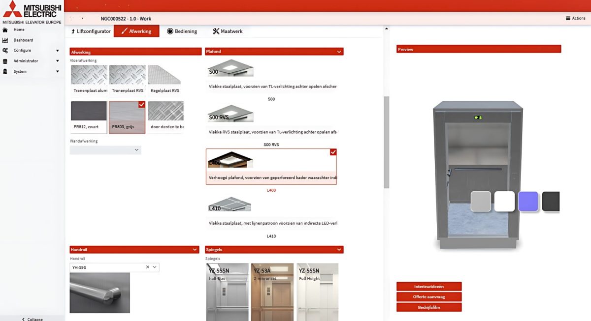 Mitsubishi Configurator Afbeelding Voorbeeld